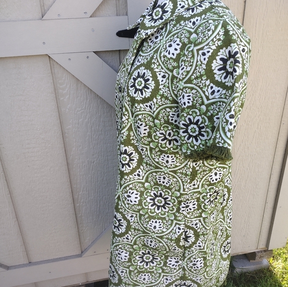 Tuckernuck Womens Marley Mini Dress Size D Green Medallion Preppy Resort Retro - Picture 3 of 9